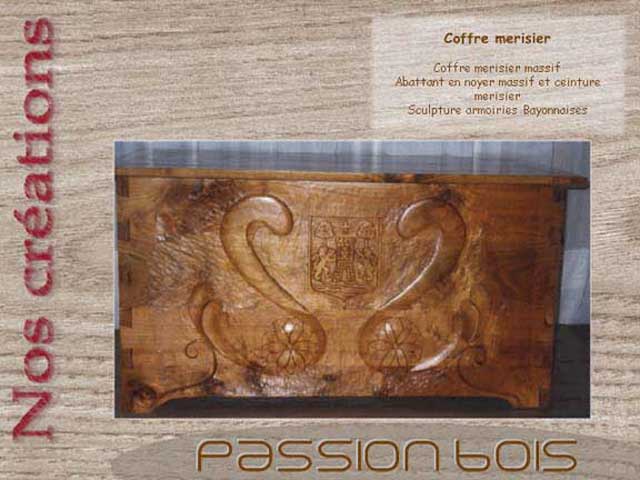 Coffre merisier