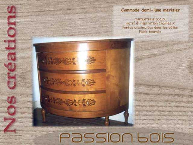 Demi-lune merisier