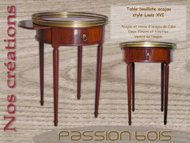 Table bouillotte