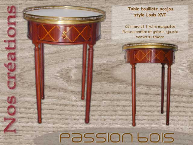 Table bouillote marbre