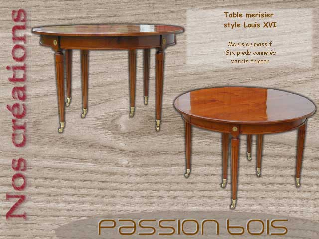 Table merisier Louis XVI