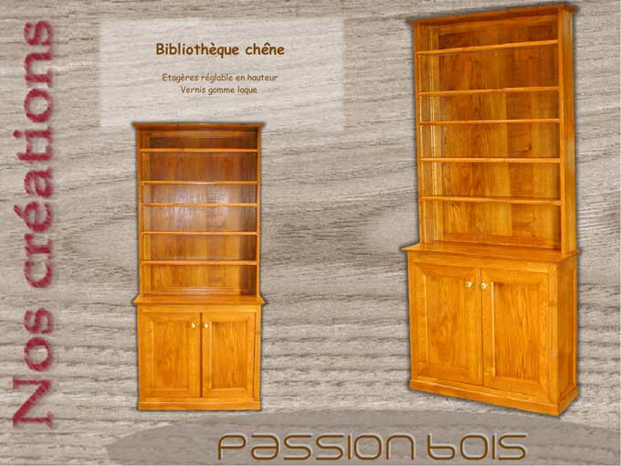 Bibliothèque chêne