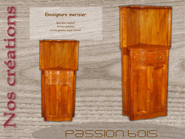 Encoignure merisier