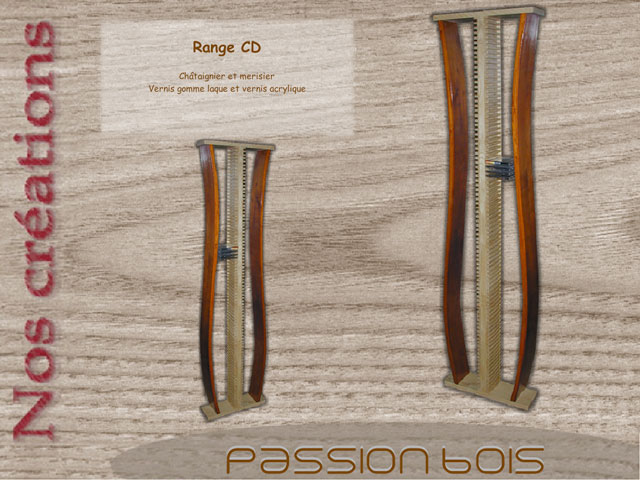 Range CD merisier - châtaignier