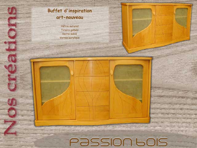 Buffet d'inspiration art nouveau