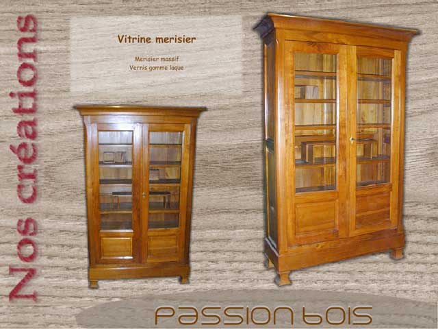 Vitrine en merisier