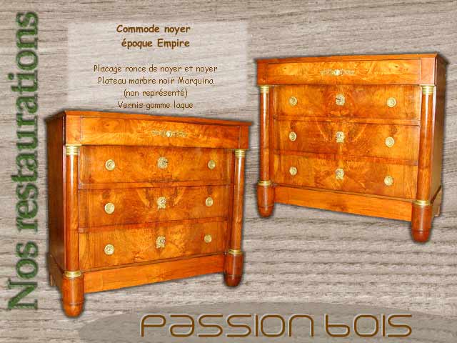 Commode noyer époque Empire