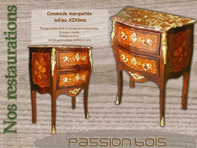 Commode marquetée