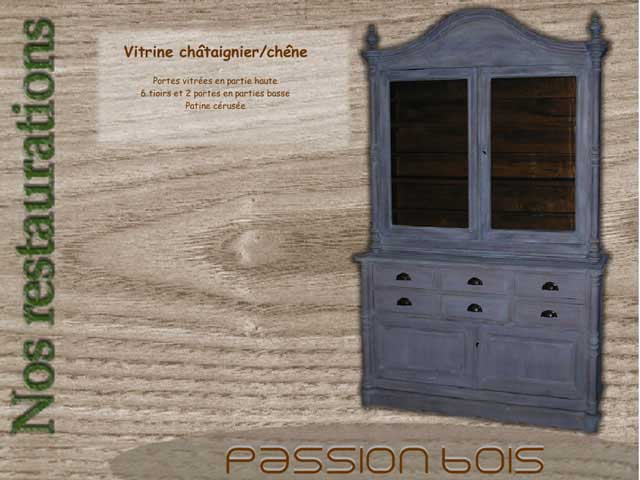 Vitrine cérusée