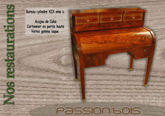 Bureau cylindre acajou de Cuba