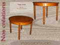 Table ronde merisier