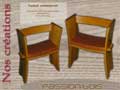 Fauteuil contemporain en chêne
